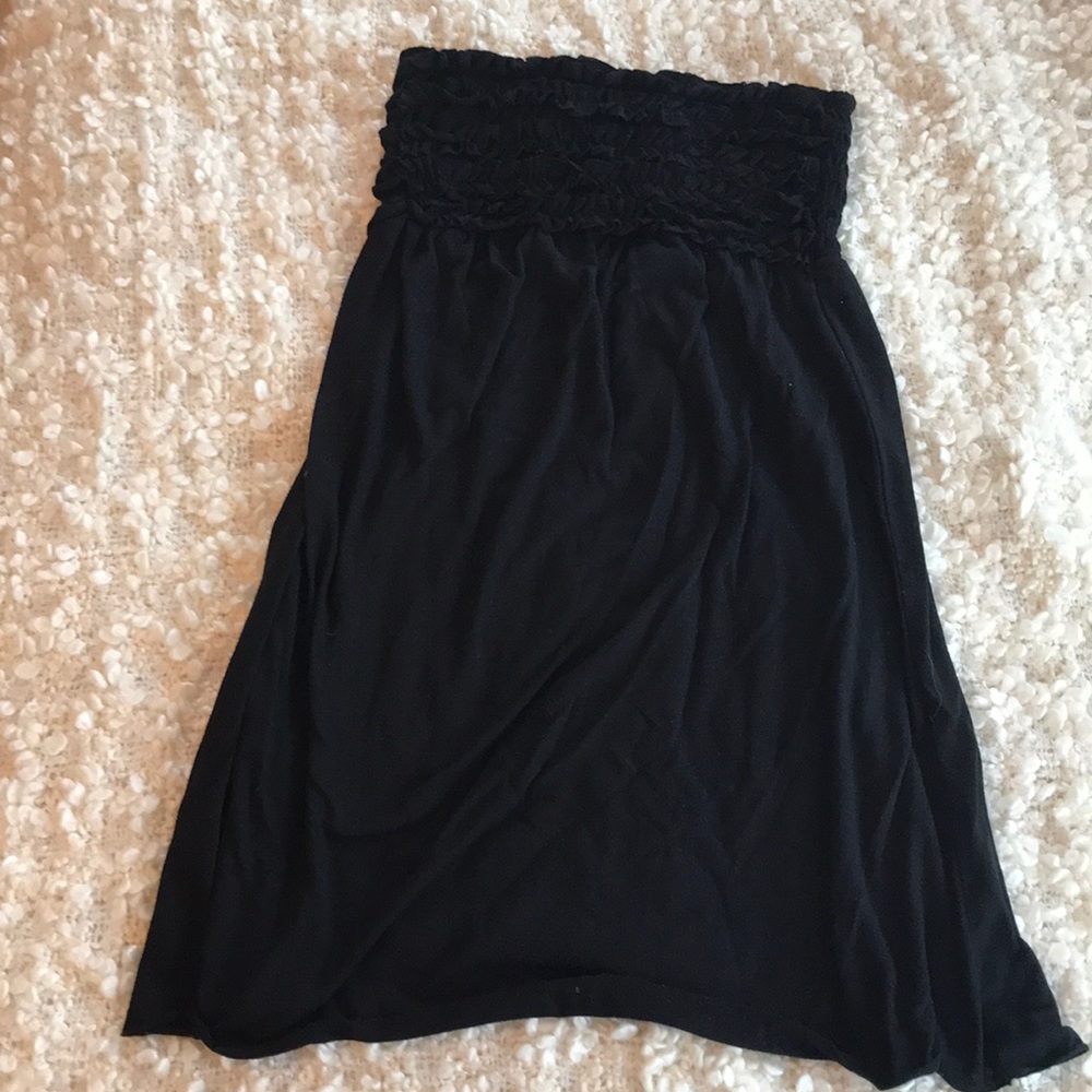 Black ruffle swim coverup